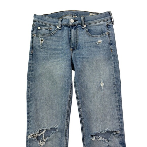 Rag & Bone Women's Size 28 Distressed Mid-Rise Ankle Skinny Jeans 28"Wx27"Inseam - Picture 6 of 16